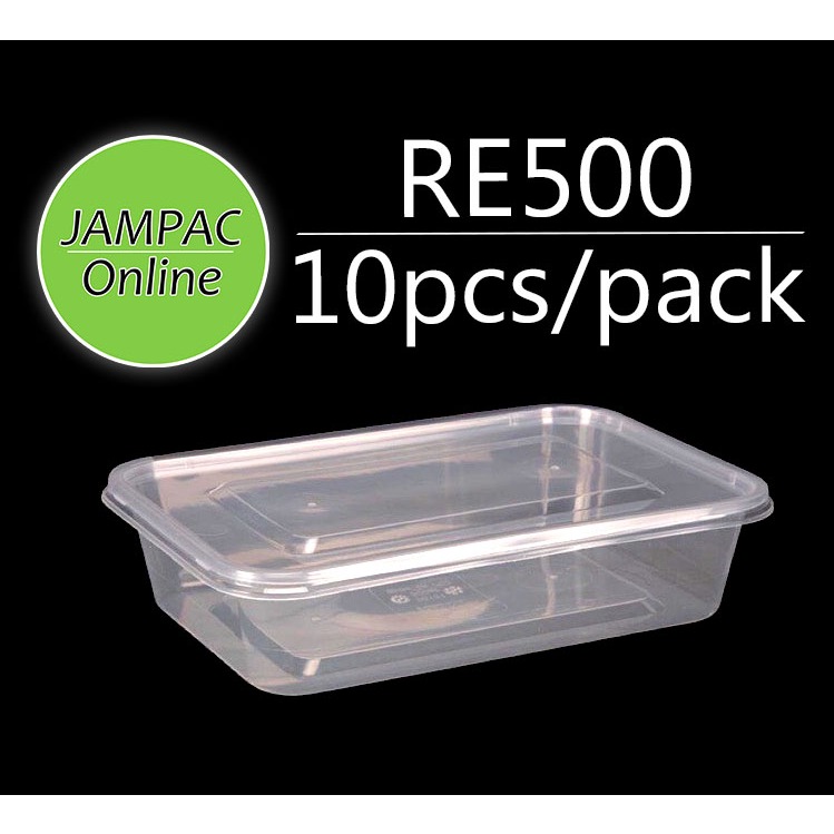 10pcs) RE500 Microwavable Plastic Container